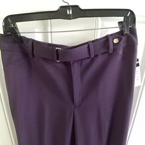 requirements dark purple/plum straight leg pant 10